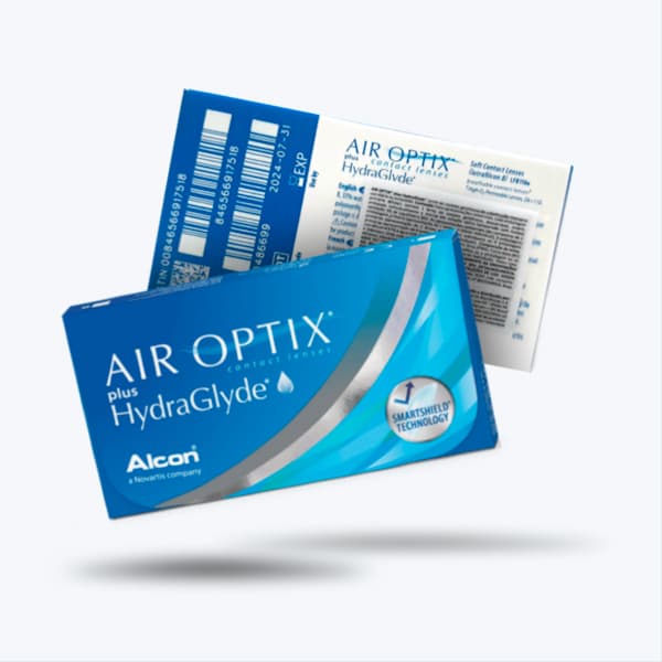 Air Optix Plus Hydraglyde Frente