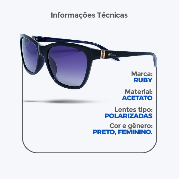 Óculos de Sol Ruby MP9048 Detalhes
