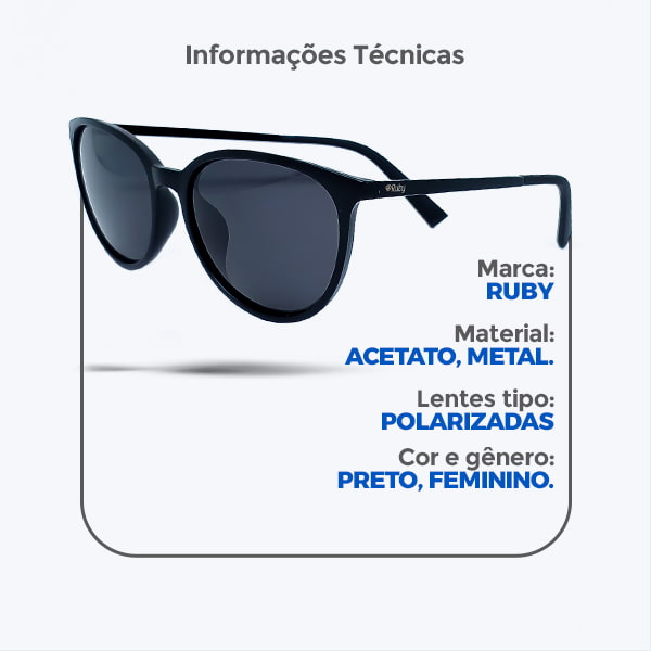 Óculos de Sol Ruby MP9121 Detalhes