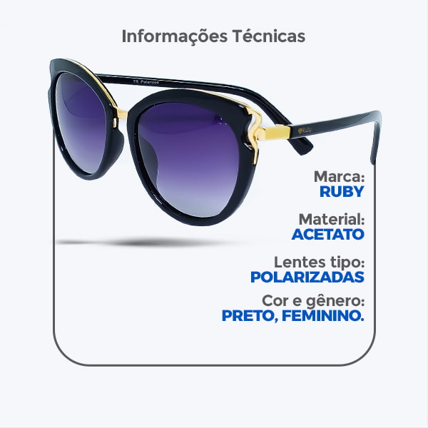 Óculos de Sol Ruby TP21084 Detalhes