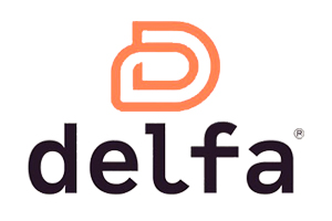 logo delfa empresa parceira ótica fênix